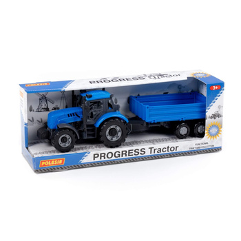 Z850022 NN "Progres" traktor z przyczepą niebieski