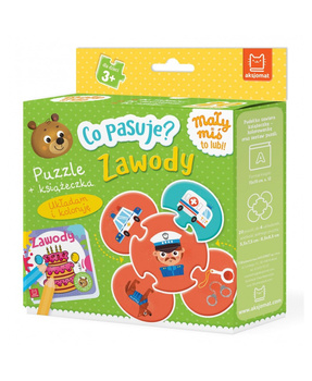 Z890259 Co pasuje? Zawody. Puzzle + książeczka 3+