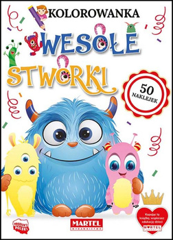 Z300148 Kolorowanka Wesołe stworki z naklejkami / MIX WZORÓW