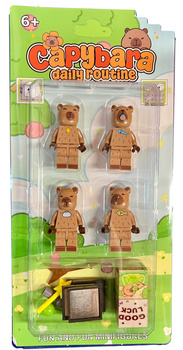 A890702 NN Figurka kapibara x4 + akcesoria =6634