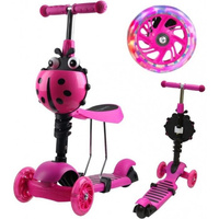 Z850046 NN Hulajnoga balansowa jezdzik 3 w 1 biedronka różowa