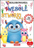 Z300148 Kolorowanka Wesołe stworki z naklejkami / MIX WZORÓW