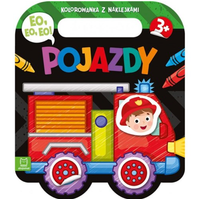 Z890263 Eo, eo, eo! Pojazdy. Kolorowanka z naklejkami