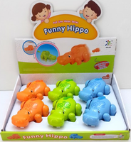 Y101096 Hipopotam z napędem biega/pływa display 6szt