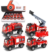 101709 Straż pożarna z napędem,1:32, display 12szt światło i dźwięk