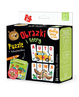 Z890276 Obrazki i litery. Puzzle + książeczka. Mały miś to lubi! 3+